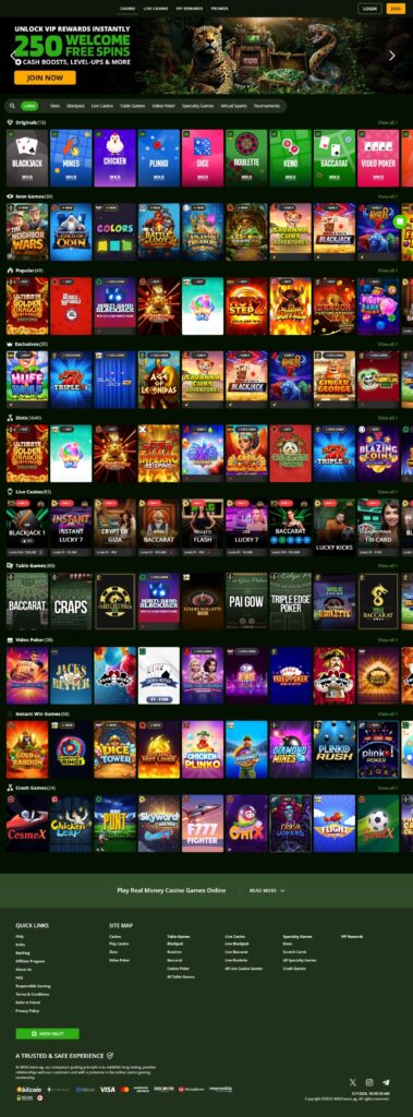 Wild Casino Homepage